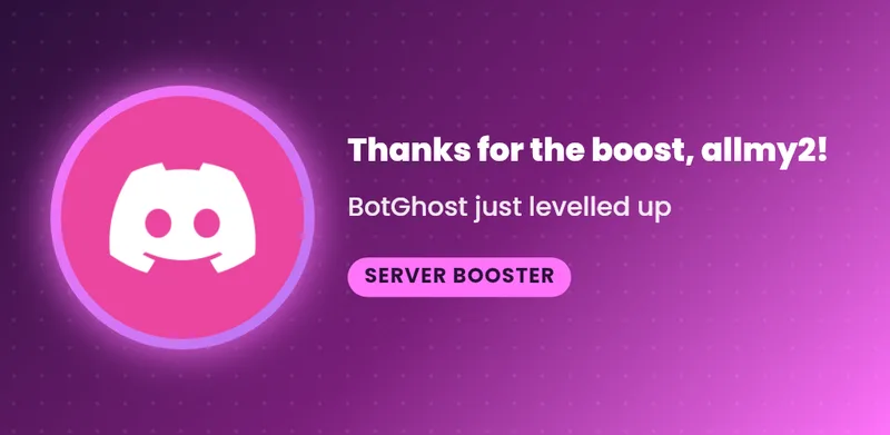 Boost thank you card template