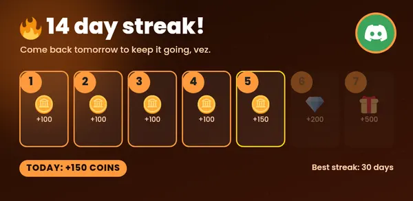 Daily streak card template
