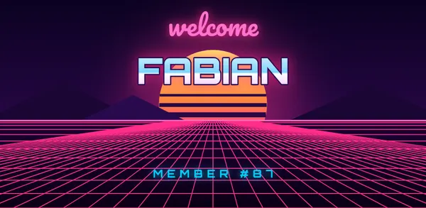 Synthwave card template
