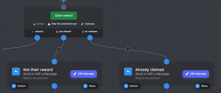 A button with Allowed, Not allowed and On cooldown points